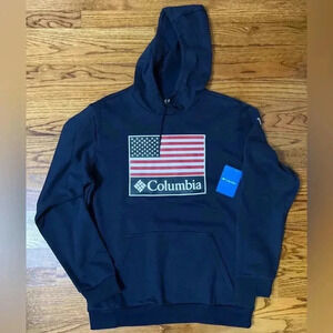 NEW Columbia Relaxit Fit Men’s All American Flag Hoodie - Medium